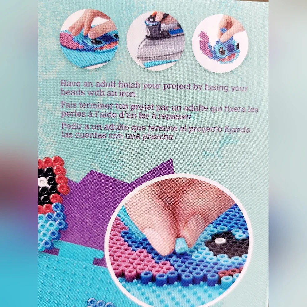Perler Disney Stitch Fused Bead Kit 2000 Beads, Pegboard,Ironing Paper Brand New